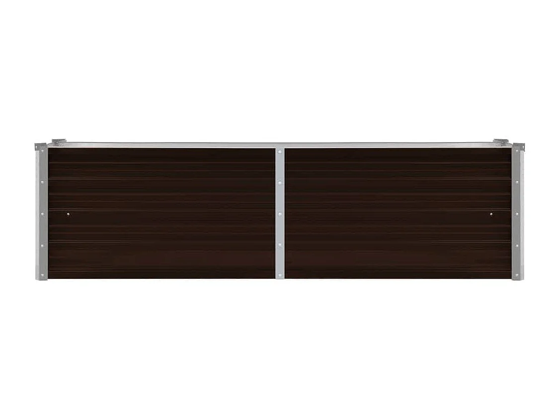 Arriate de acero galvanizado marrón 160x40x45 cm