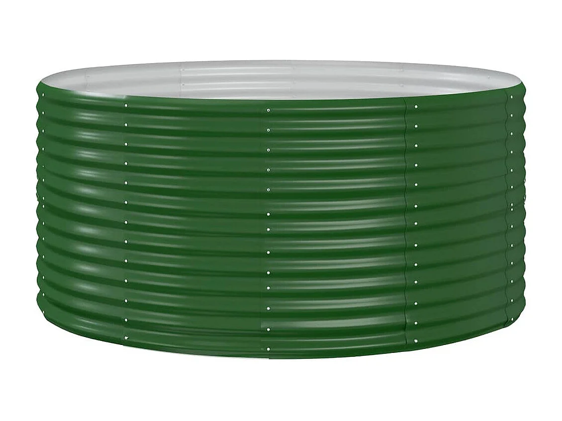 Jardinera arriate acero recubrimiento polvo verde 140x140x68 cm