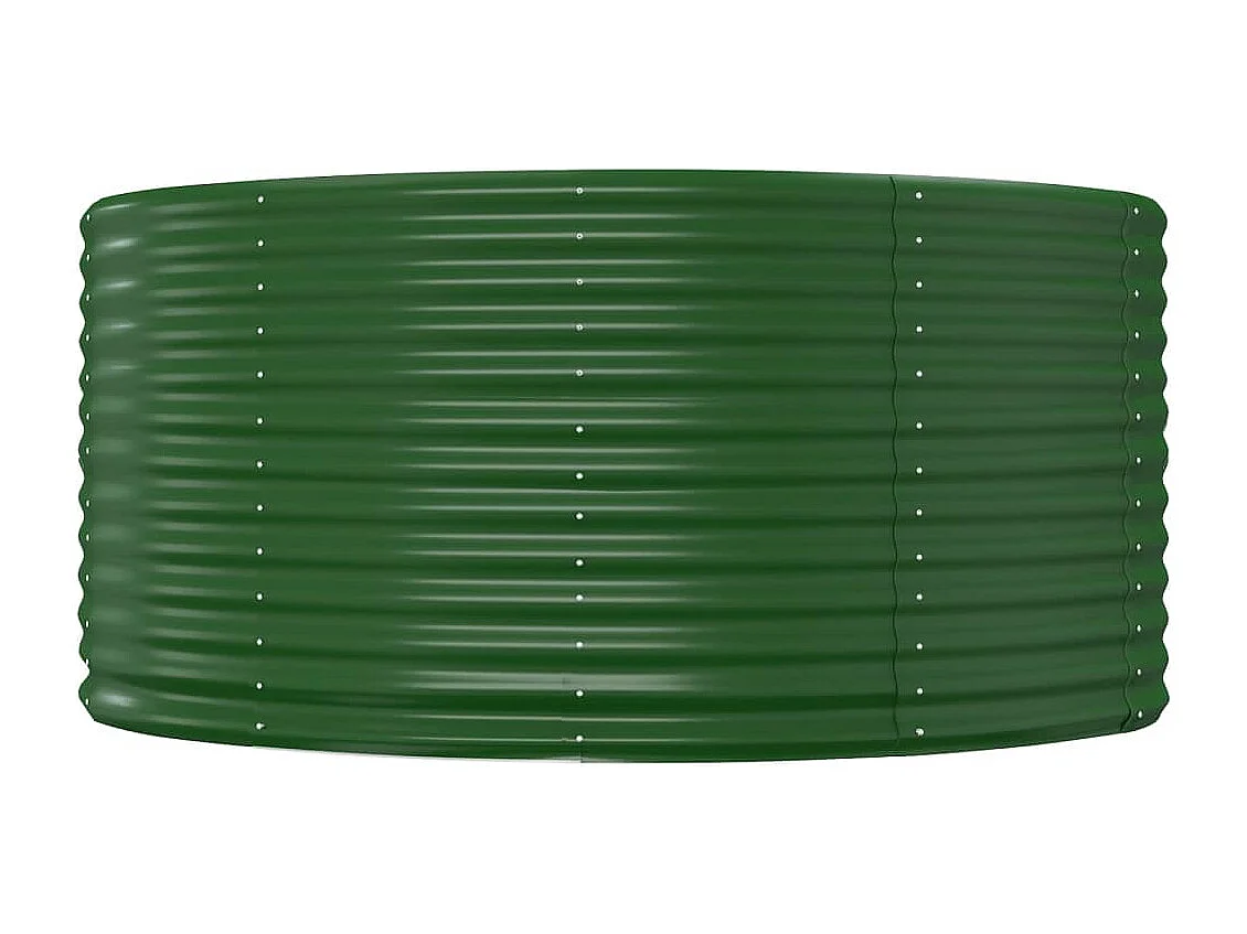 Jardinera arriate acero recubrimiento polvo verde 140x140x68 cm