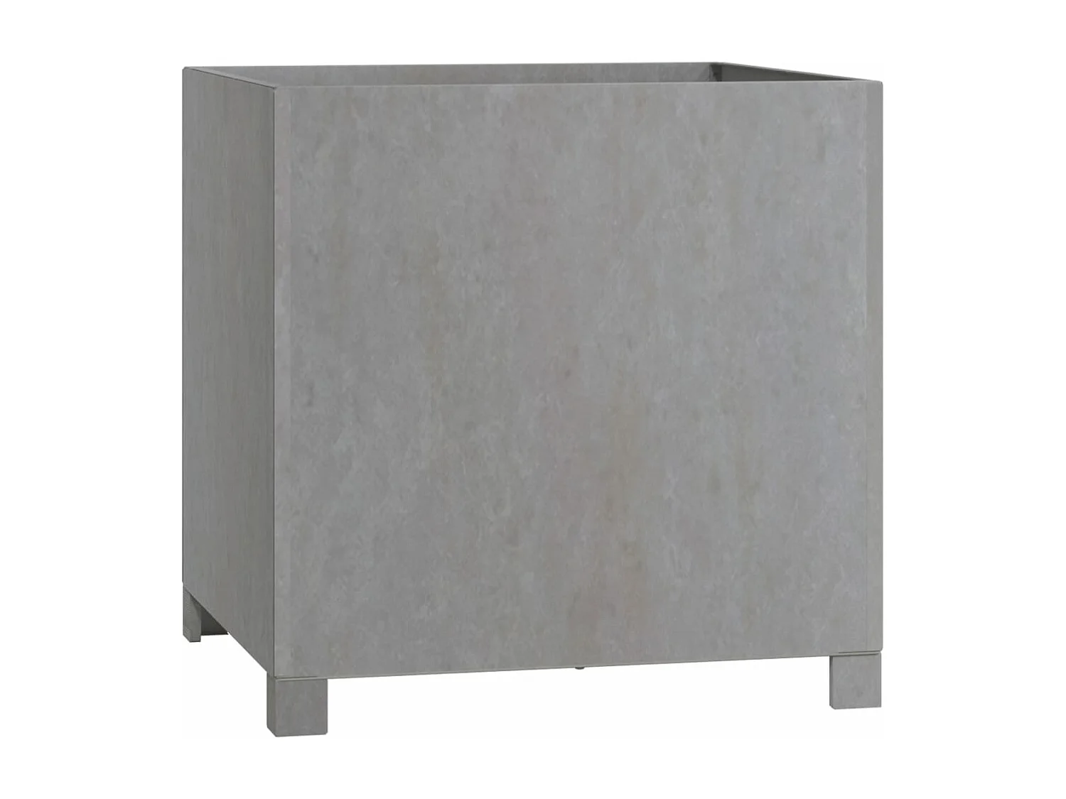 Vaso/floreira c/ pernas 2 peças 49x47x50cm aço corten enferrujado