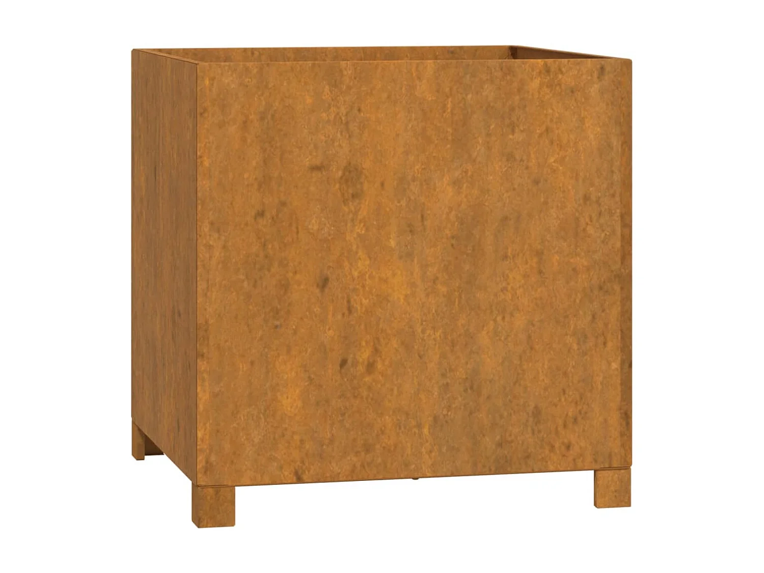 Vaso/floreira c/ pernas 2 peças 49x47x50cm aço corten enferrujado
