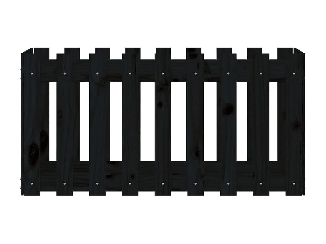 Lit surélevé de jardin design de clôture 100x50x50cm pin massif