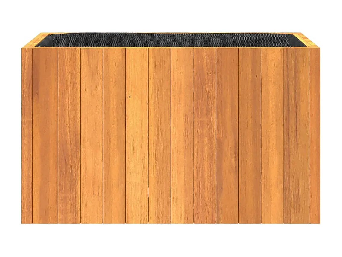 Vaso/floreira de jardim 59x27,5x35 cm madeira de acácia maciça