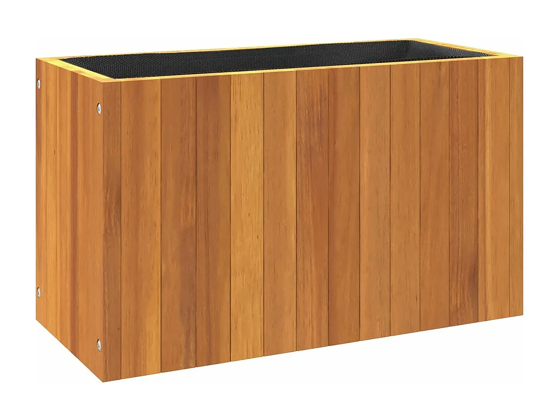 Vaso/floreira de jardim 59x27,5x35 cm madeira de acácia maciça