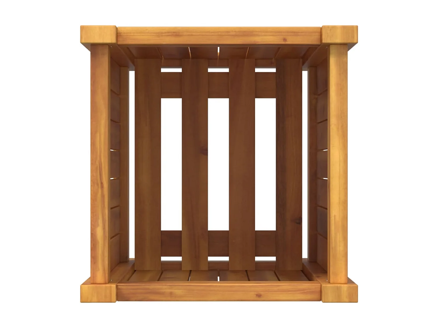 Vaso/floreira de jardim com forro 31x31x50 cm acácia maciça