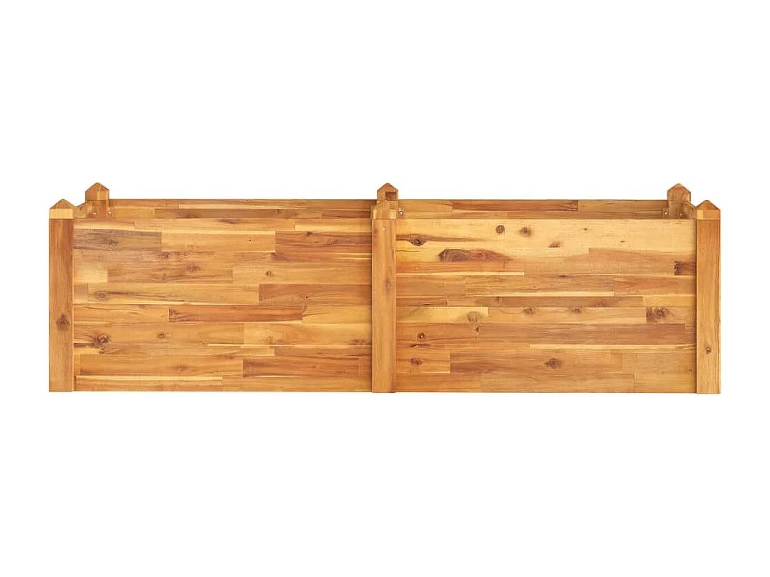 Jardinera arriate madera maciza acacia 160x60x44 cm