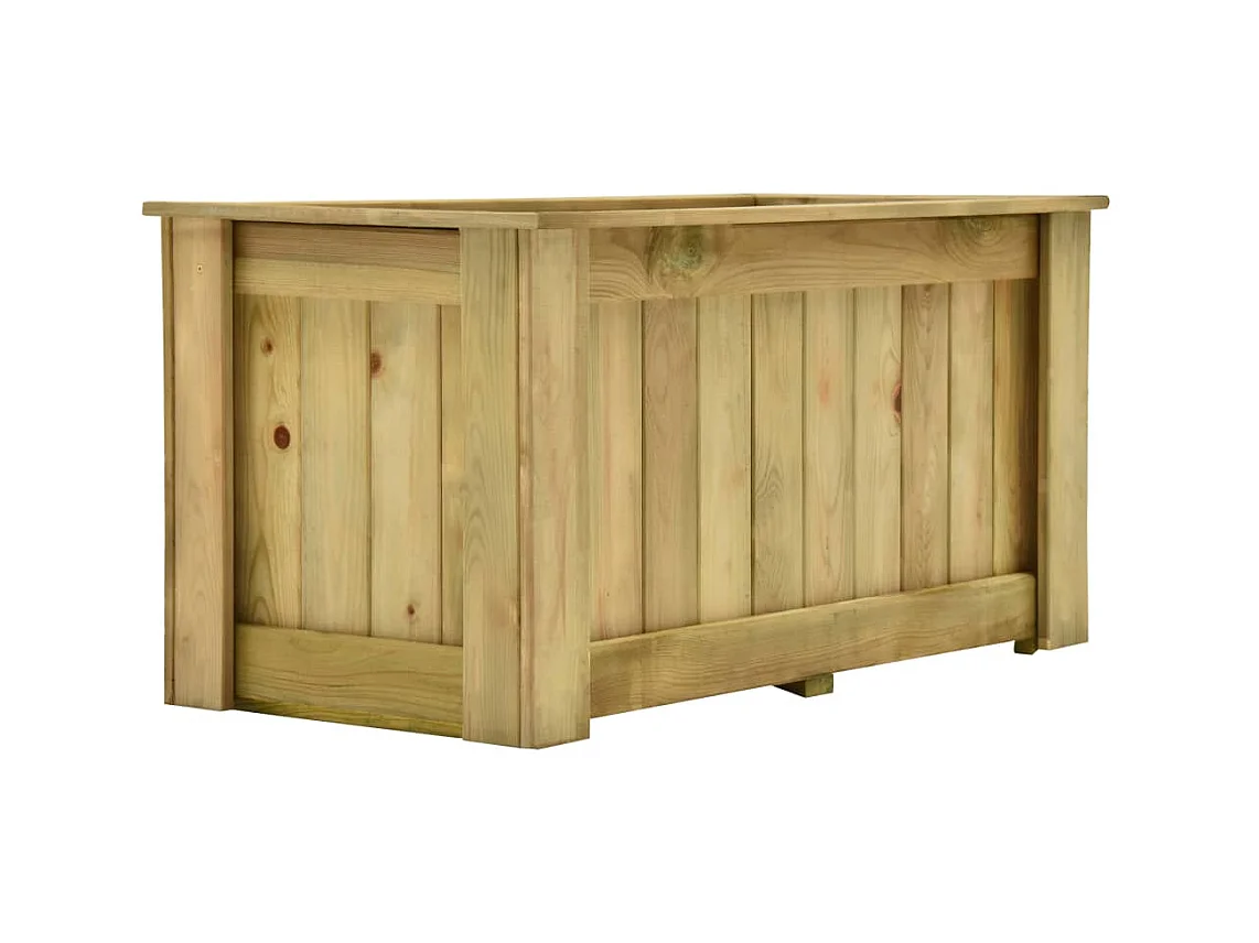 Arriate de madera de pino impregnada 100x50x50 cm