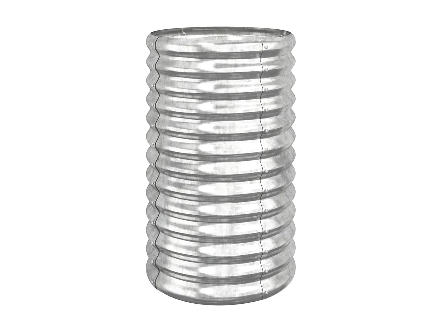 Jardinière de jardin Acier enduit de poudre 40x40x68 cm Argenté