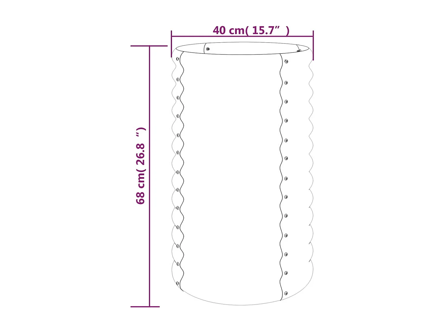 Jardinière de jardin Acier enduit de poudre 40x40x68 cm Argenté