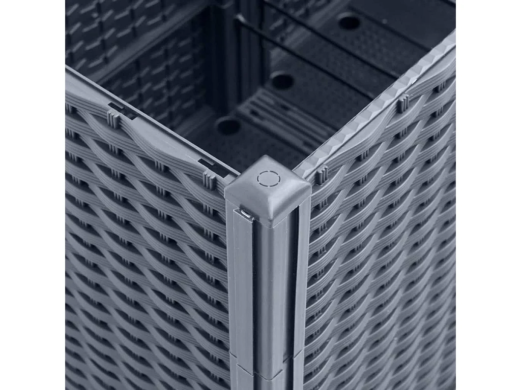 Jardinière gris 160x40x53 cm polypropylène