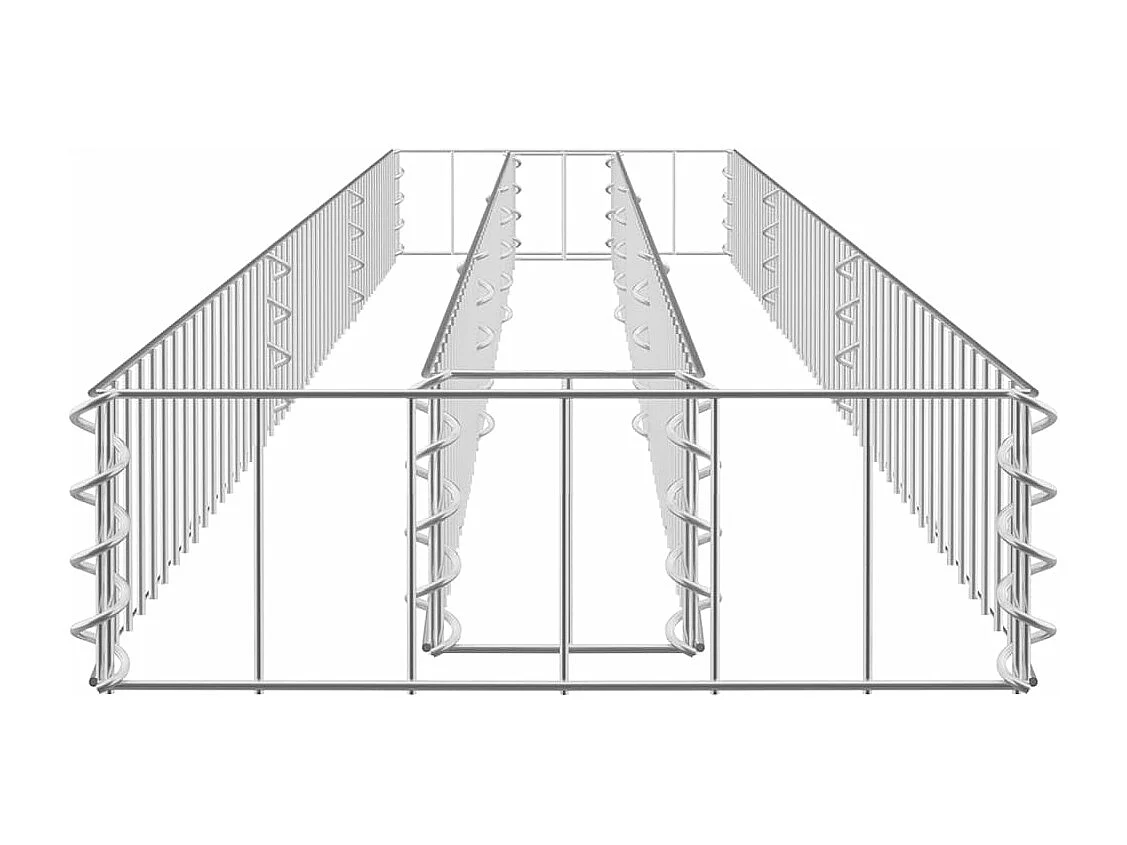 Arriate de gaviones de acero galvanizado 270x30x10 cm