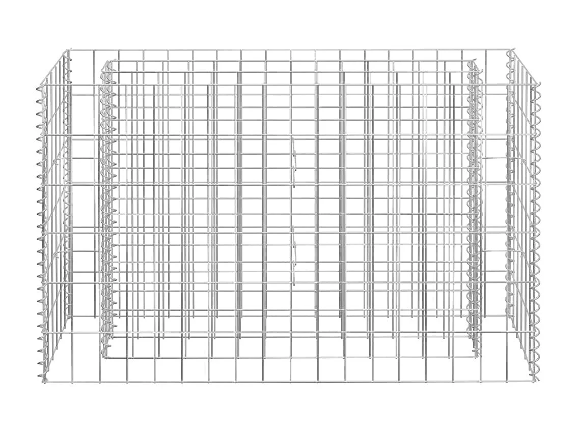 Lit surélevé à gabion Acier galvanisé 90x30x60 cm