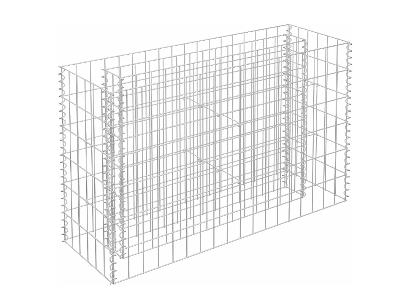Arriate de gaviones de acero galvanizado 90x30x60 cm
