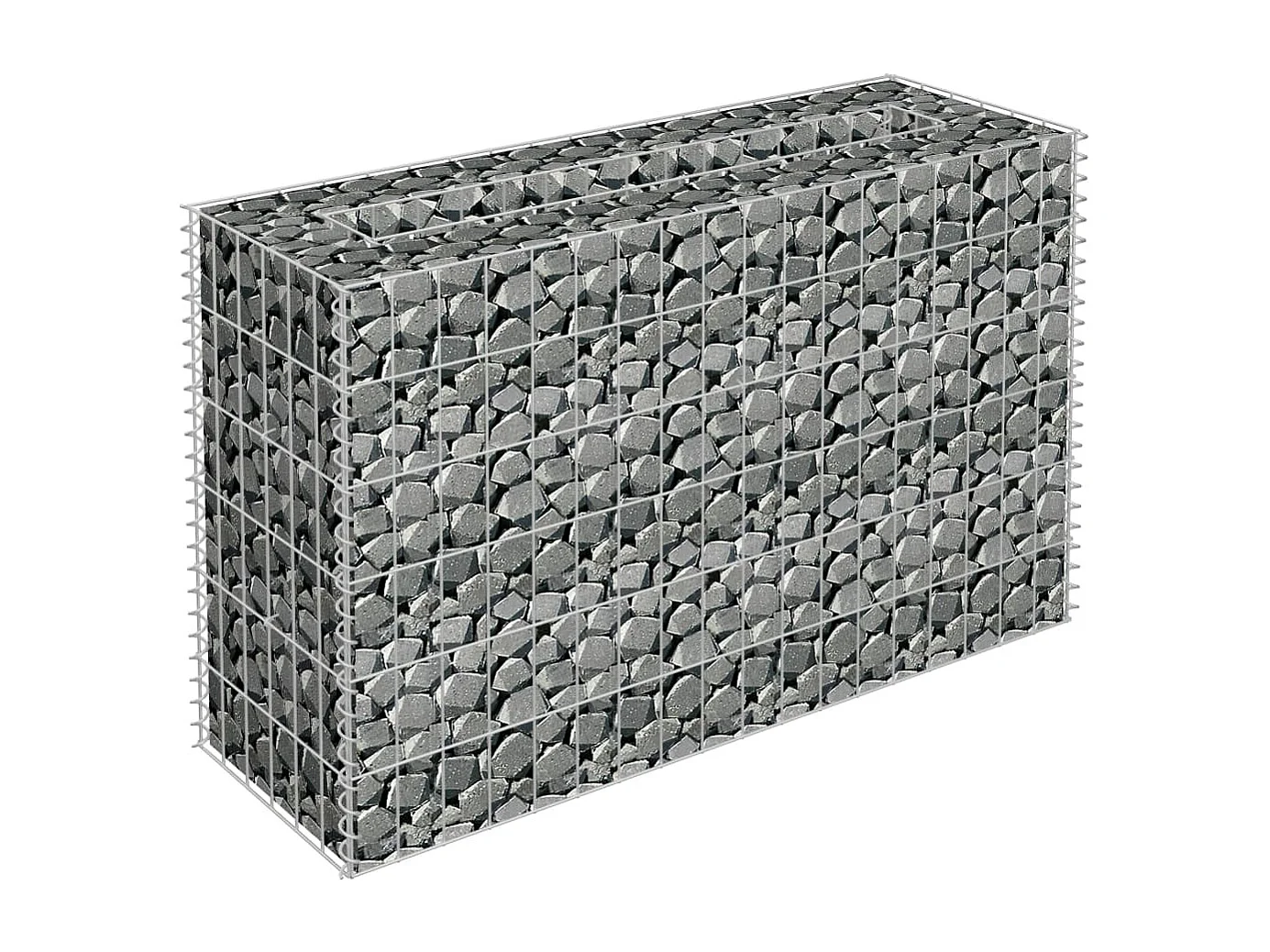 Arriate de gaviones de acero galvanizado 90x30x60 cm