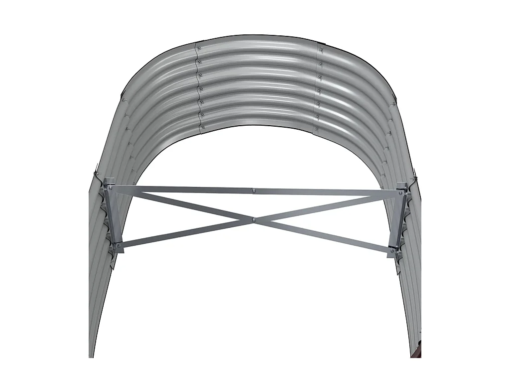 Jardinera arriate acero recubrimiento polvo marrón 152x80x36 cm