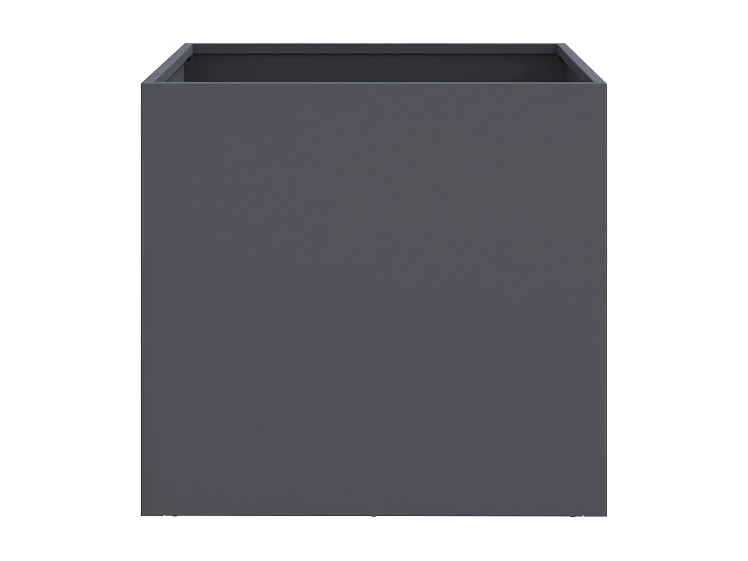 Vasos/floreiras 2 peças 49x47x46 cm aço laminado a frio antracite