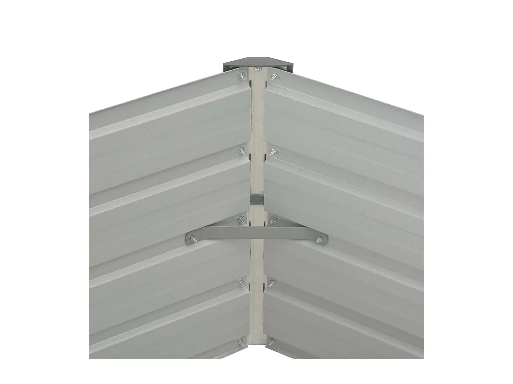 Jardinière surélevée Anthracite 129x129x45 cm Acier galvanisé