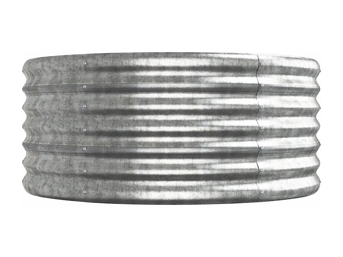 Lit surélevé de jardin Acier enduit de poudre Argenté