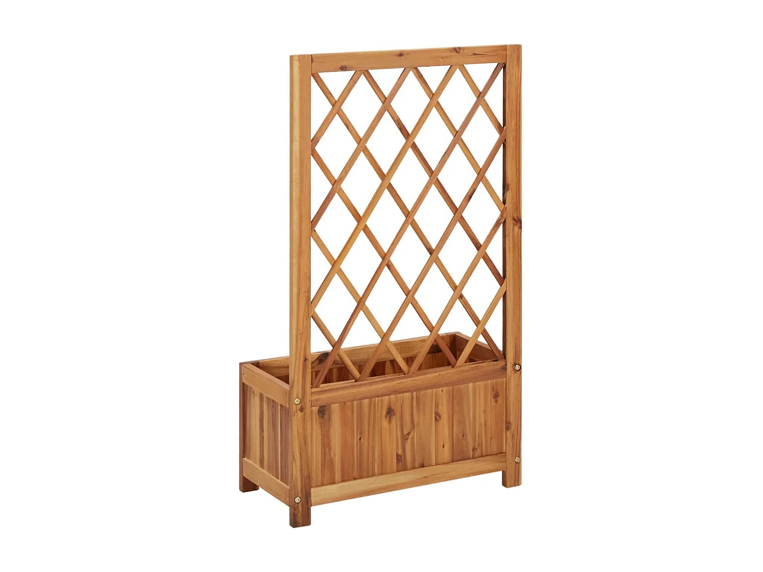 Arriate de jardín con enrejado madera de acacia