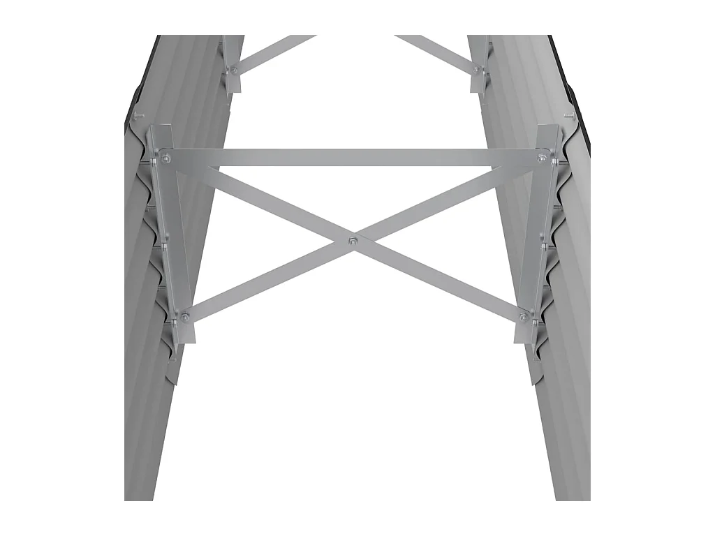 Jardinera acero con recubrimiento polvo antracita 224x40x36 cm