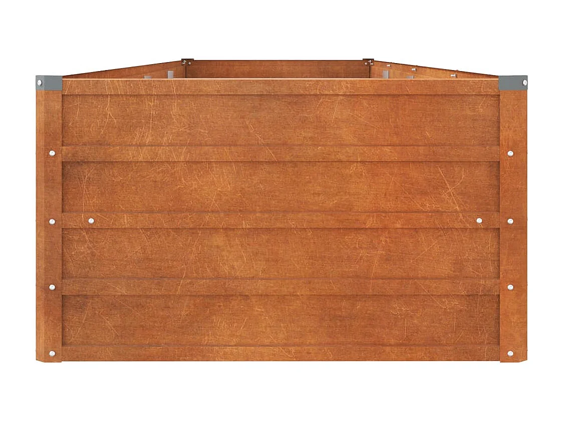 Lit surélevé de jardin rouillé 320x80x45 cm acier corten