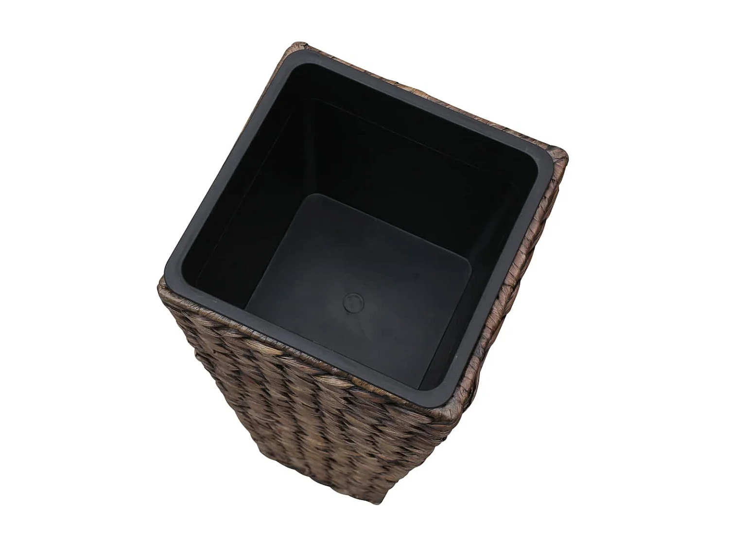 Conjunto de arriates 3 piezas jacinto de agua marrón oscuro