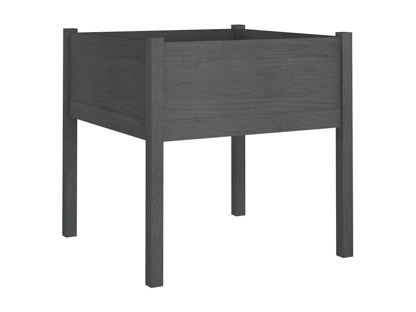 Vaso/floreira de jardim 2 peças 70x70x70 cm pinho maciço cinzento