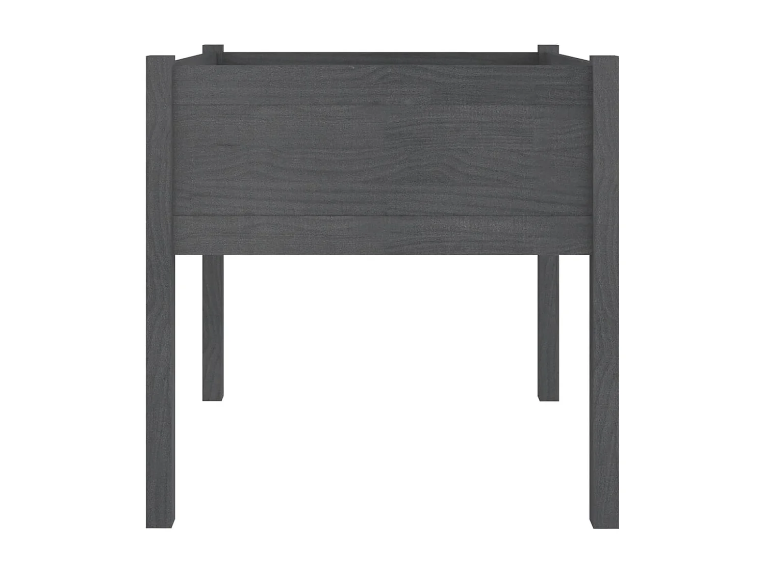 Vaso/floreira de jardim 2 peças 70x70x70 cm pinho maciço cinzento