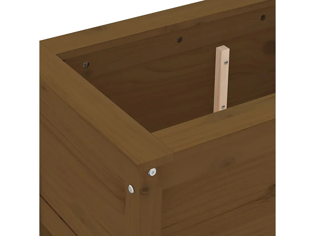 Jardinière marron miel 82,5x40x39 cm bois massif de pin