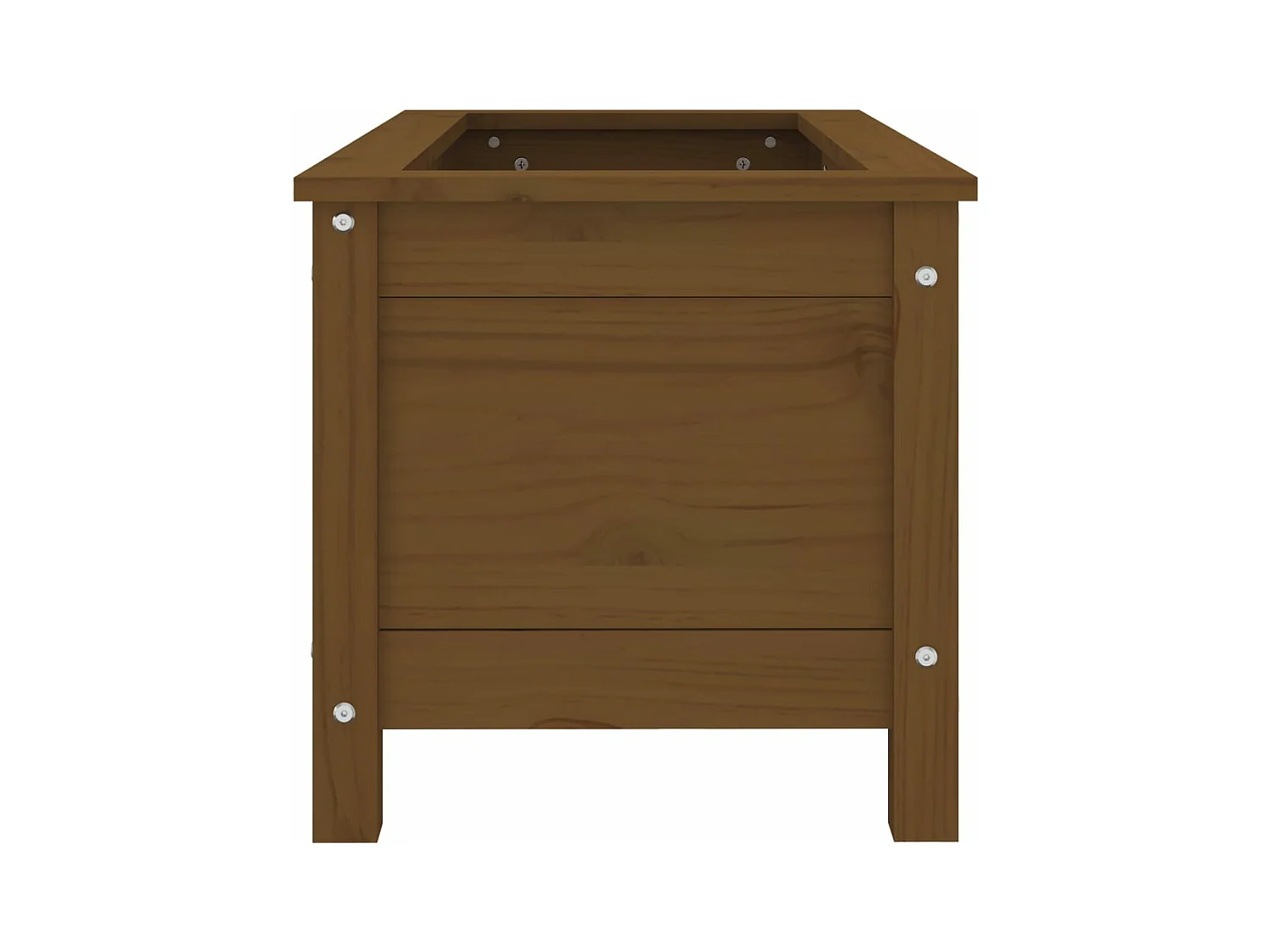 Jardinera madera maciza de pino marrón miel 82,5x40x39 cm