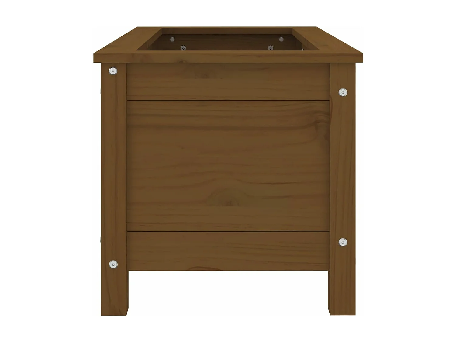 Jardinera madera maciza de pino marrón miel 82,5x40x39 cm