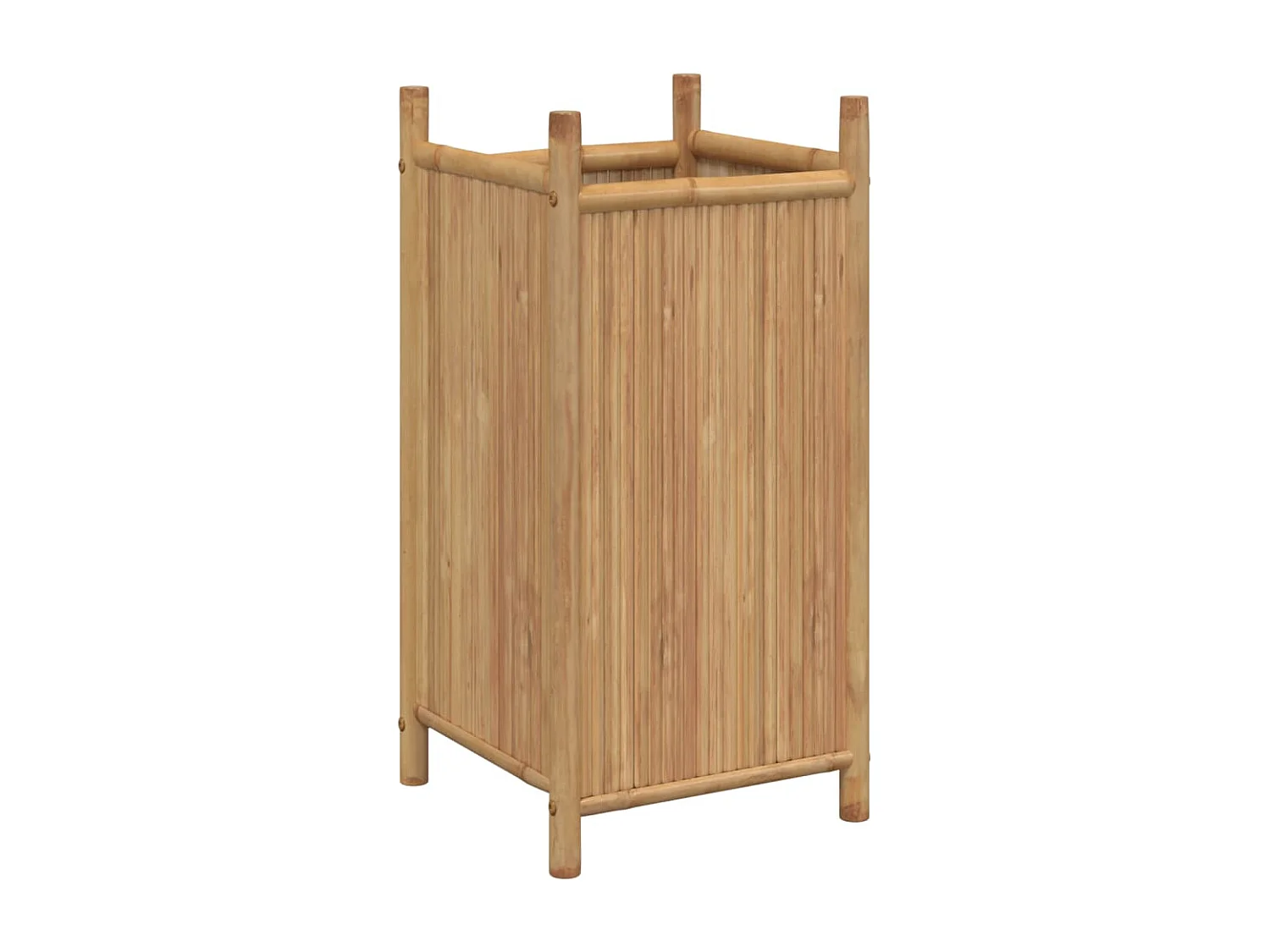 Vaso/floreira de jardim 40x40x80 cm bambu
