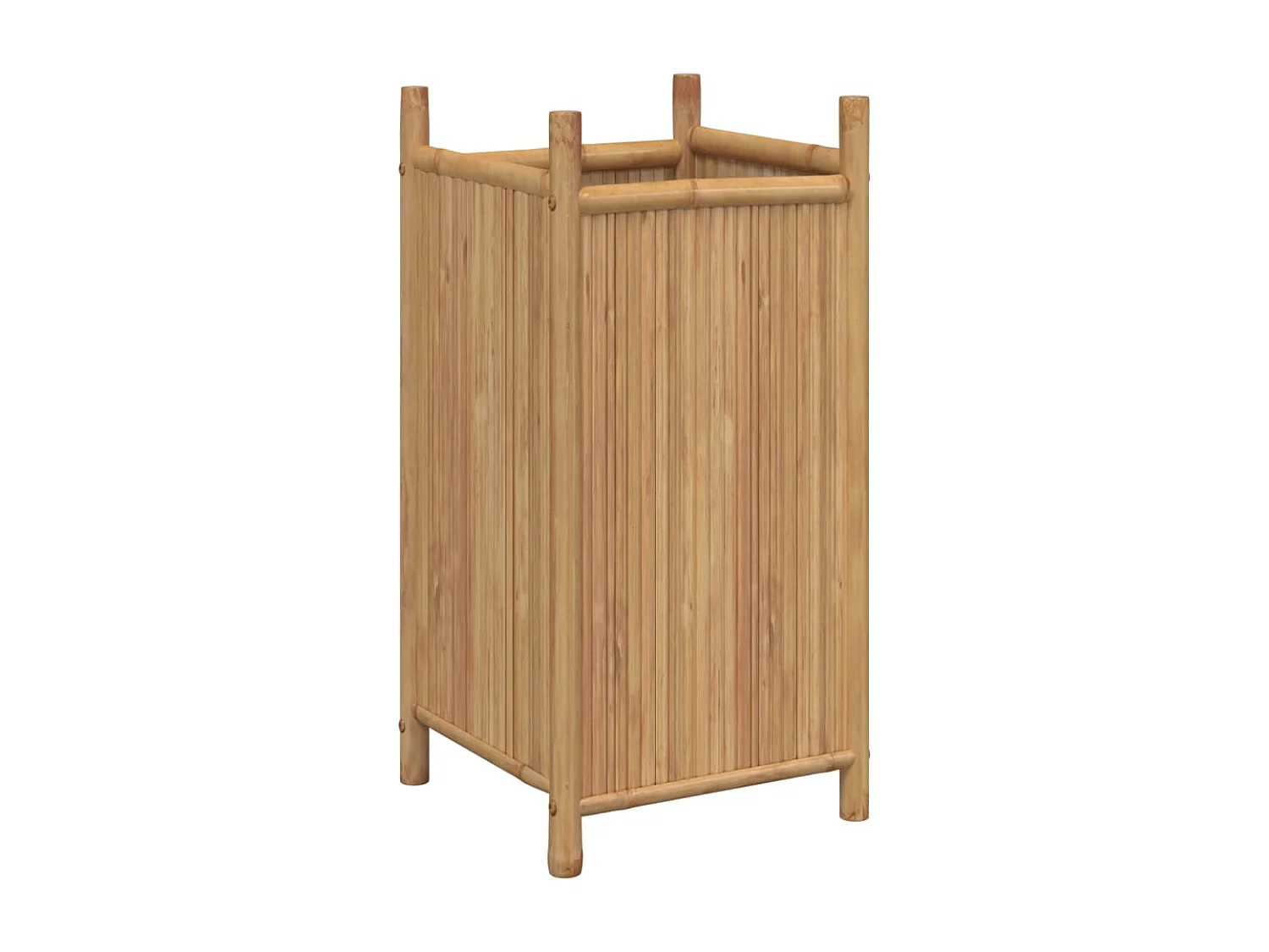 Vaso/floreira de jardim 40x40x80 cm bambu