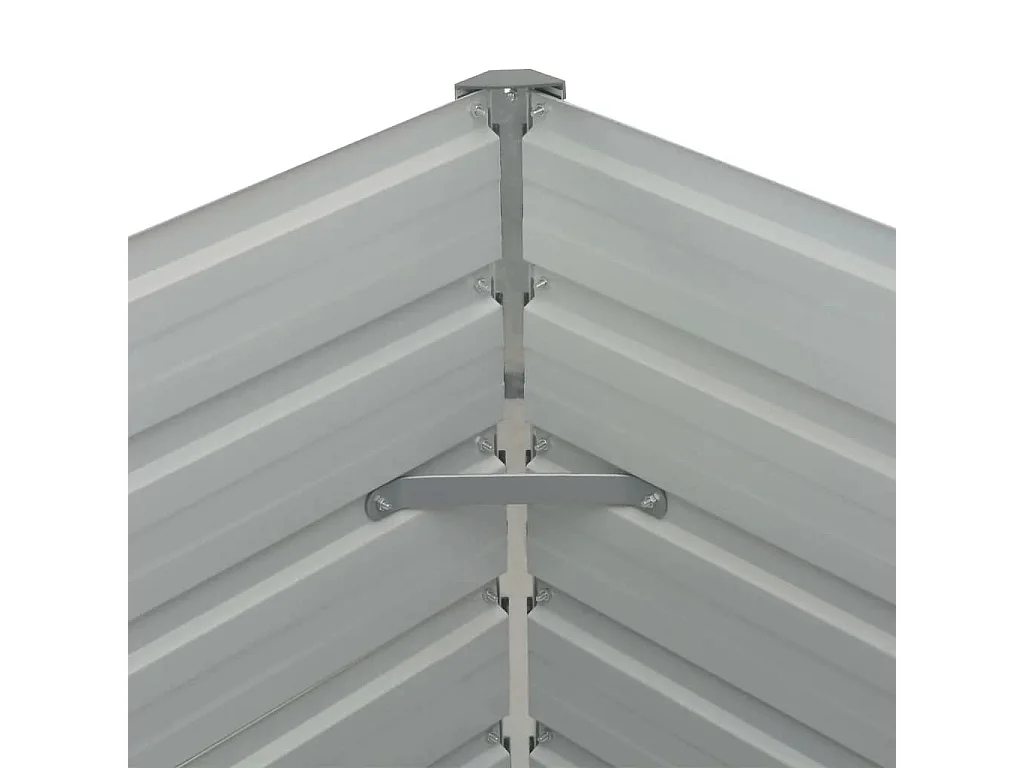 Jardinera elevada acero galvanizado gris antracita 160x80x77cm