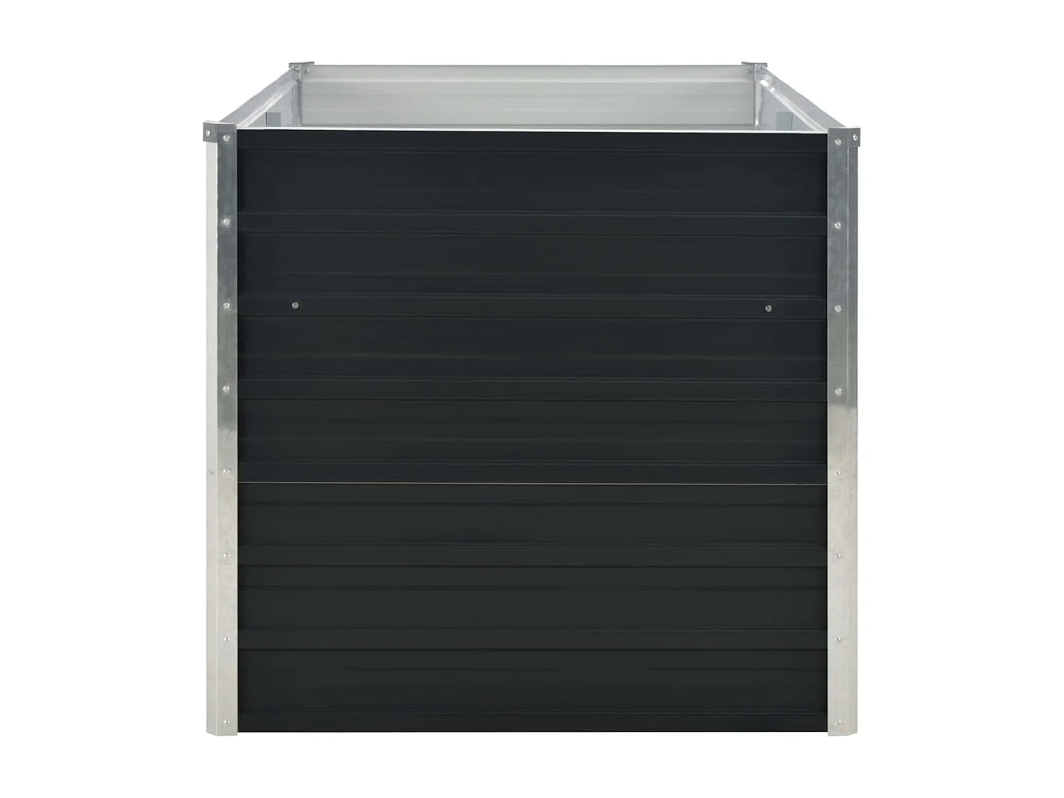 Jardinera elevada acero galvanizado gris antracita 160x80x77cm