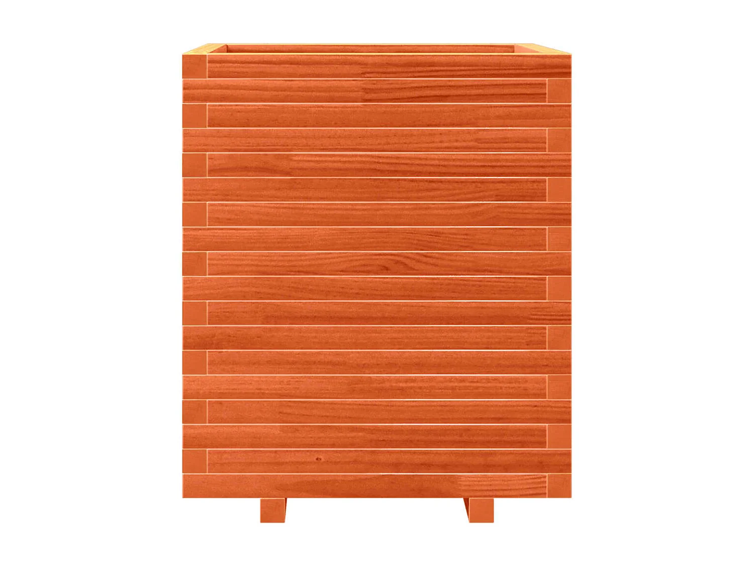 Jardinière cire marron 60x60x72 cm bois de pin massif