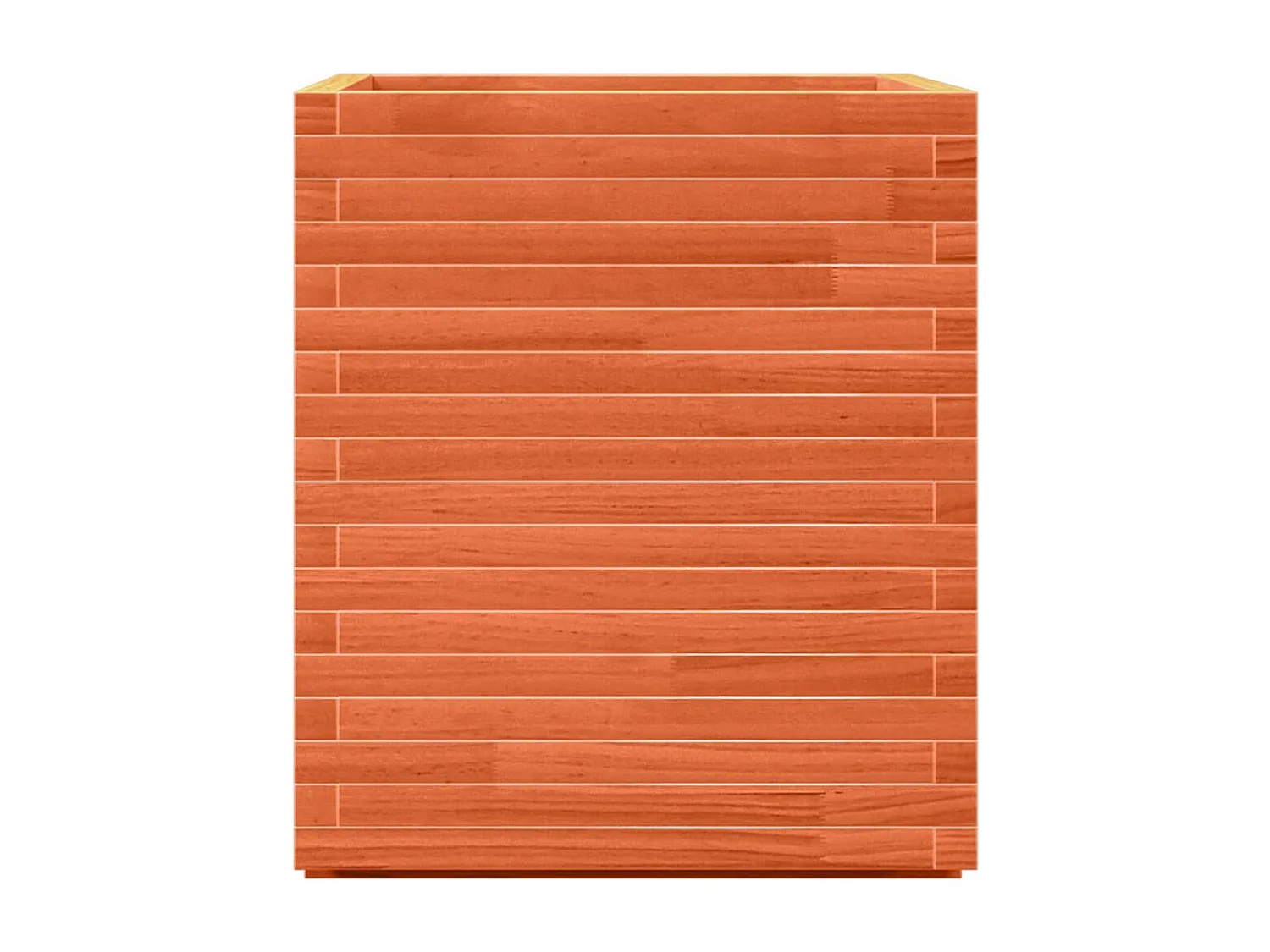 Jardinière cire marron 60x60x72 cm bois de pin massif