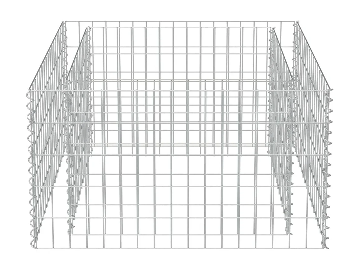 Arriate de gaviones de acero 90x90x50 cm