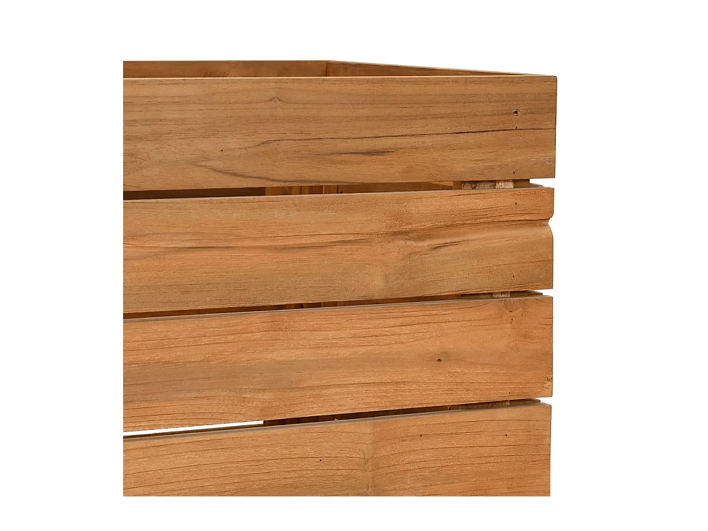 Lit surélevé 100x40x72 cm Bois massif de teck et acier