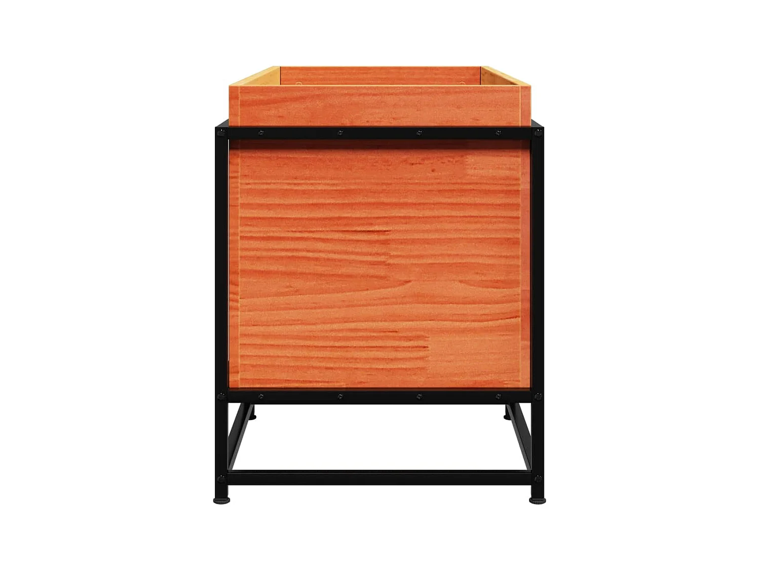 Jardinière cire marron 80x40x50 cm bois de pin massif