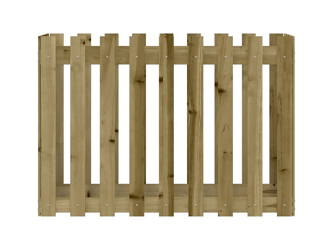 Lit surélevé de jardin design de clôture bois de pin imprégné