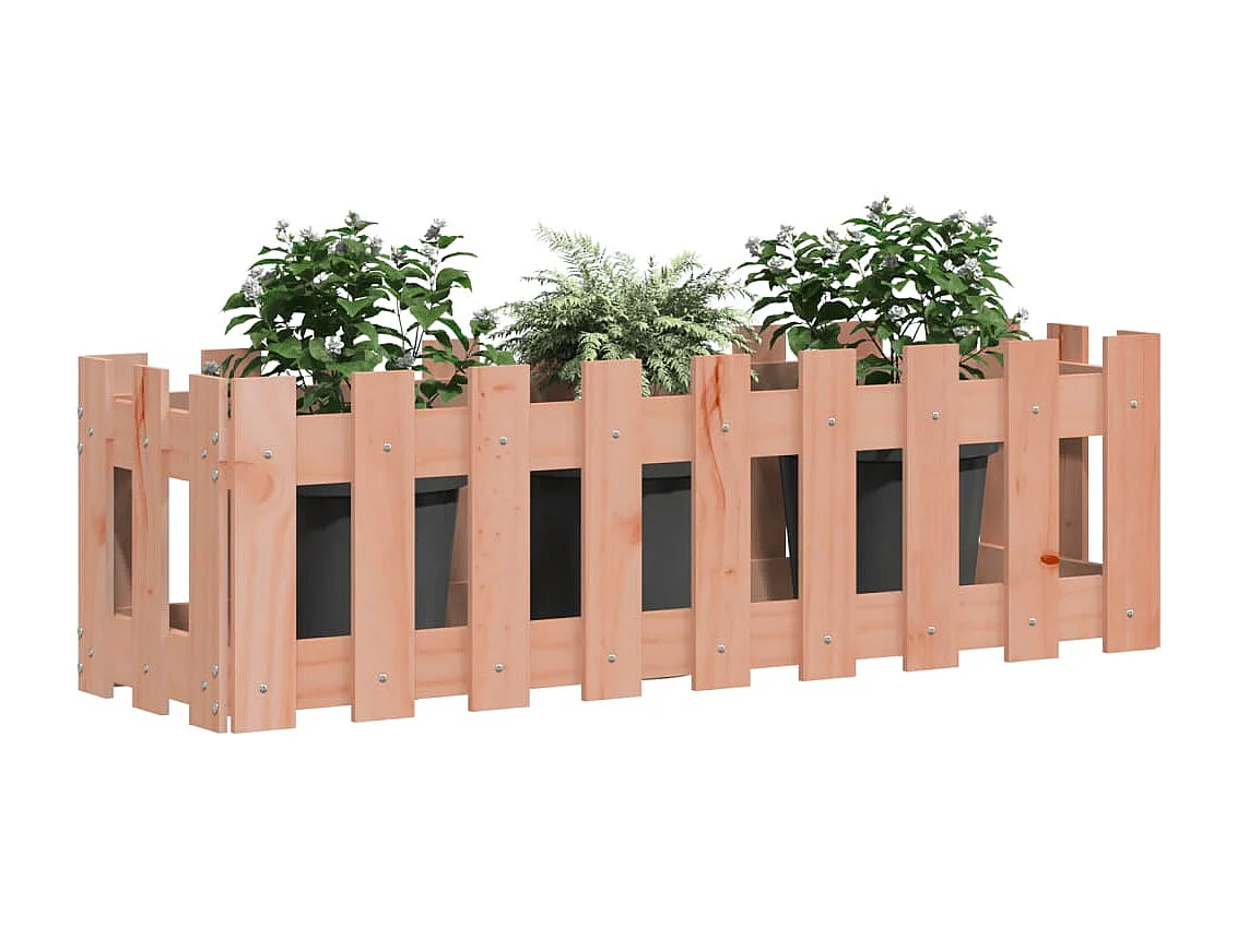 Lit surélevé de jardin design de clôture bois douglas massif