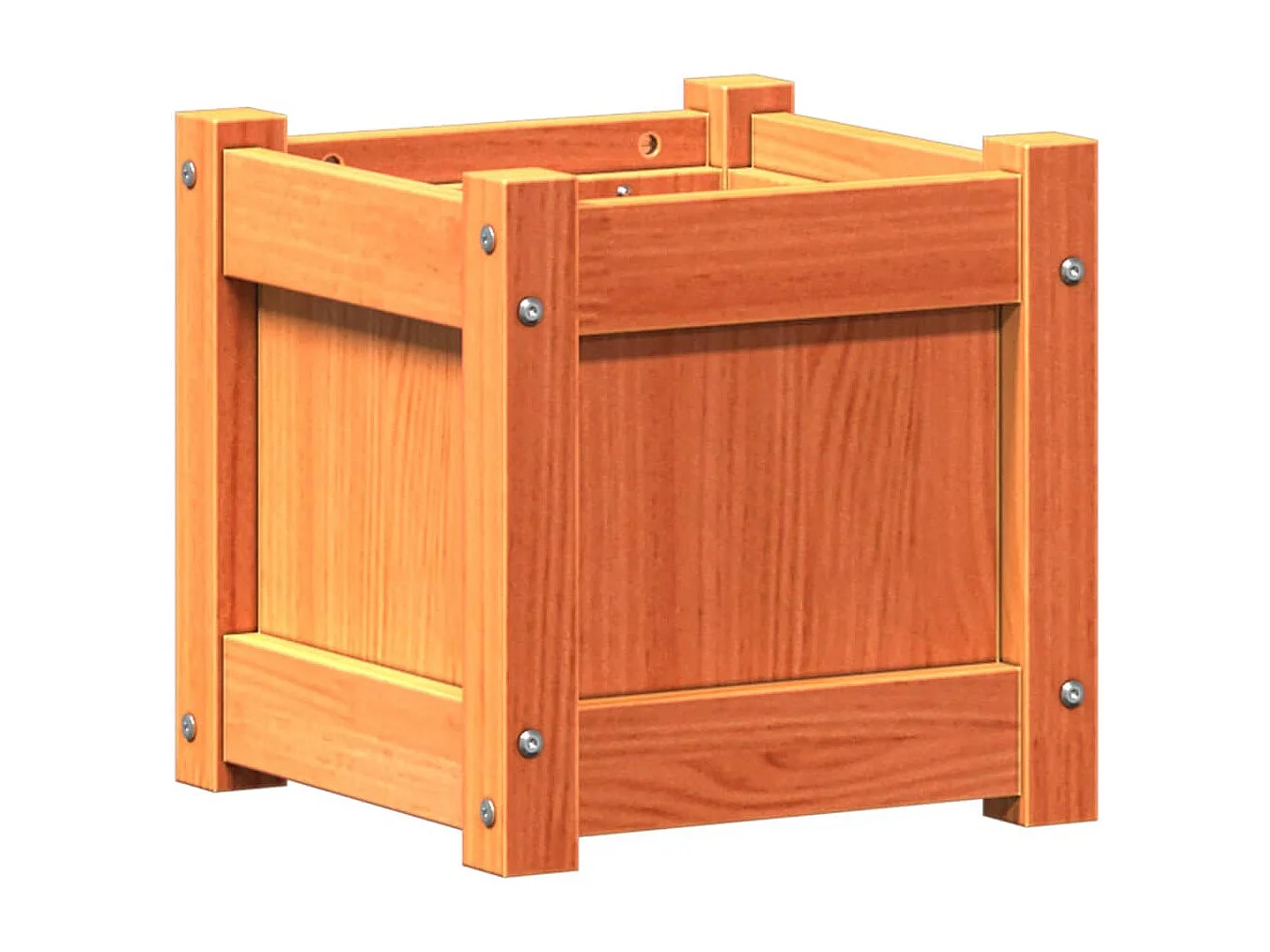 Jardineras de exterior 2 unidades madera maciza de pino marrón cera