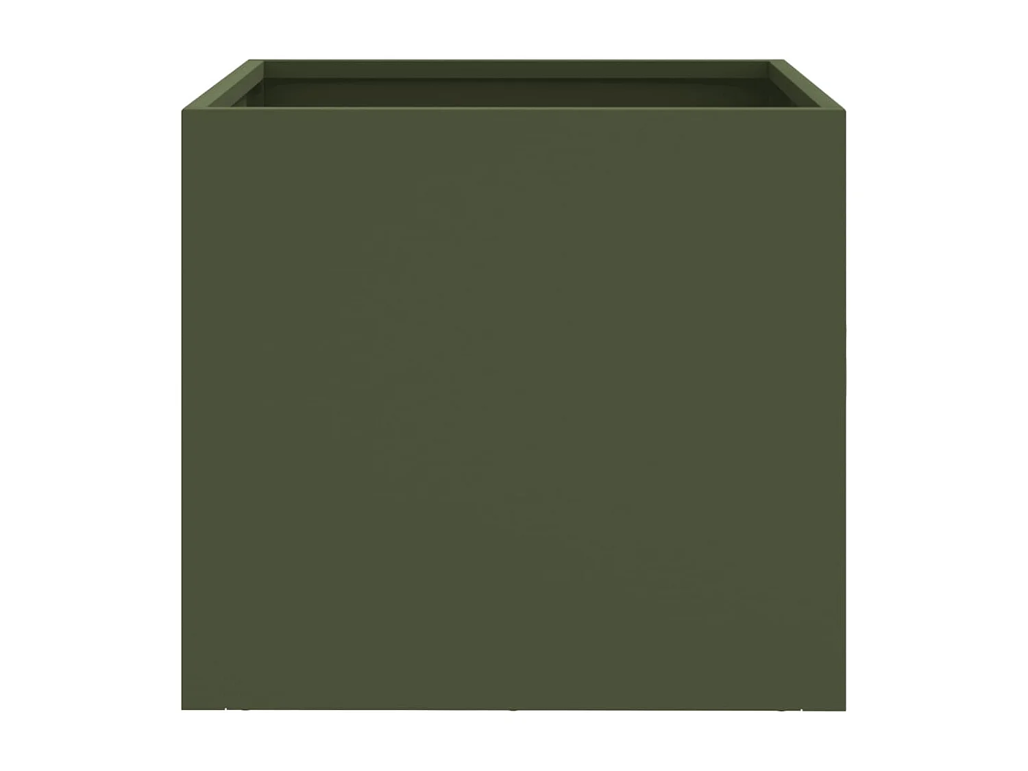 Jardineras 2 unidades acero laminado en frío verde oliva 32x30x29 cm