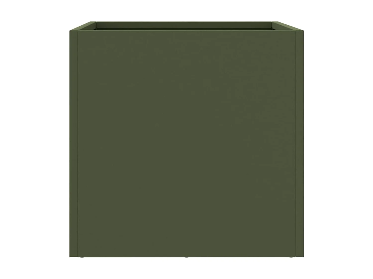 Jardineras 2 unidades acero laminado en frío verde oliva 32x30x29 cm