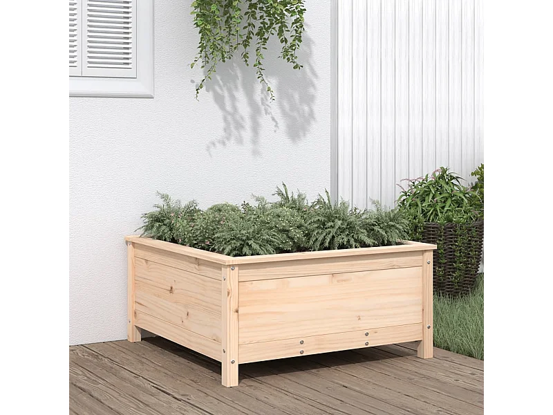 Vaso/floreira de jardim 82,5x82,5x39 cm pinho maciço