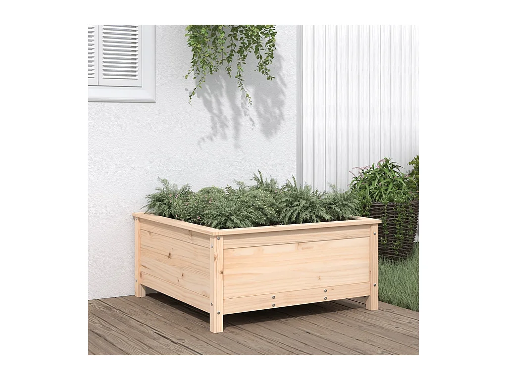 Jardinière 82,5x82,5x39 cm bois de pin massif