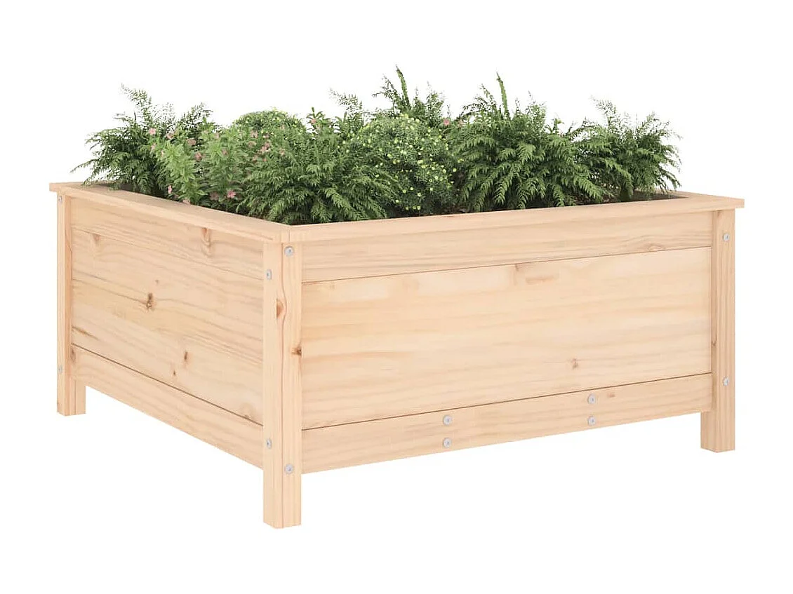 Jardinière 82,5x82,5x39 cm bois de pin massif