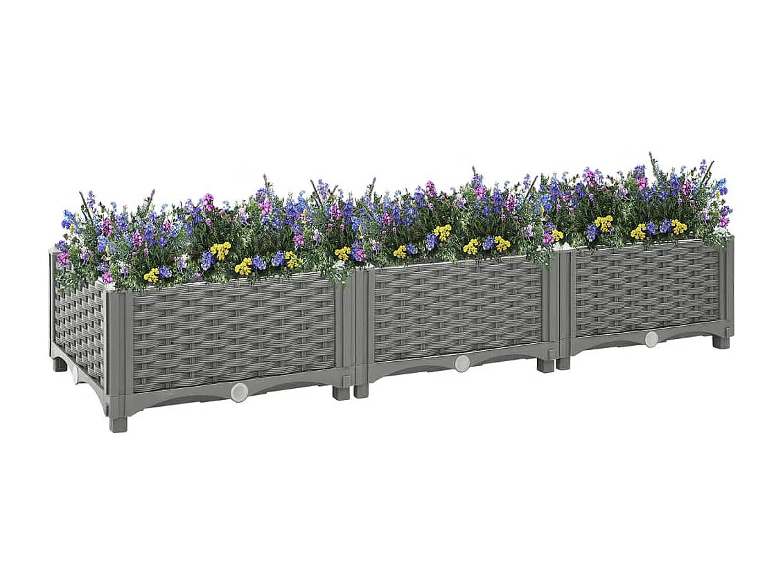 Canteiro elevado 120x40x23 cm polipropileno