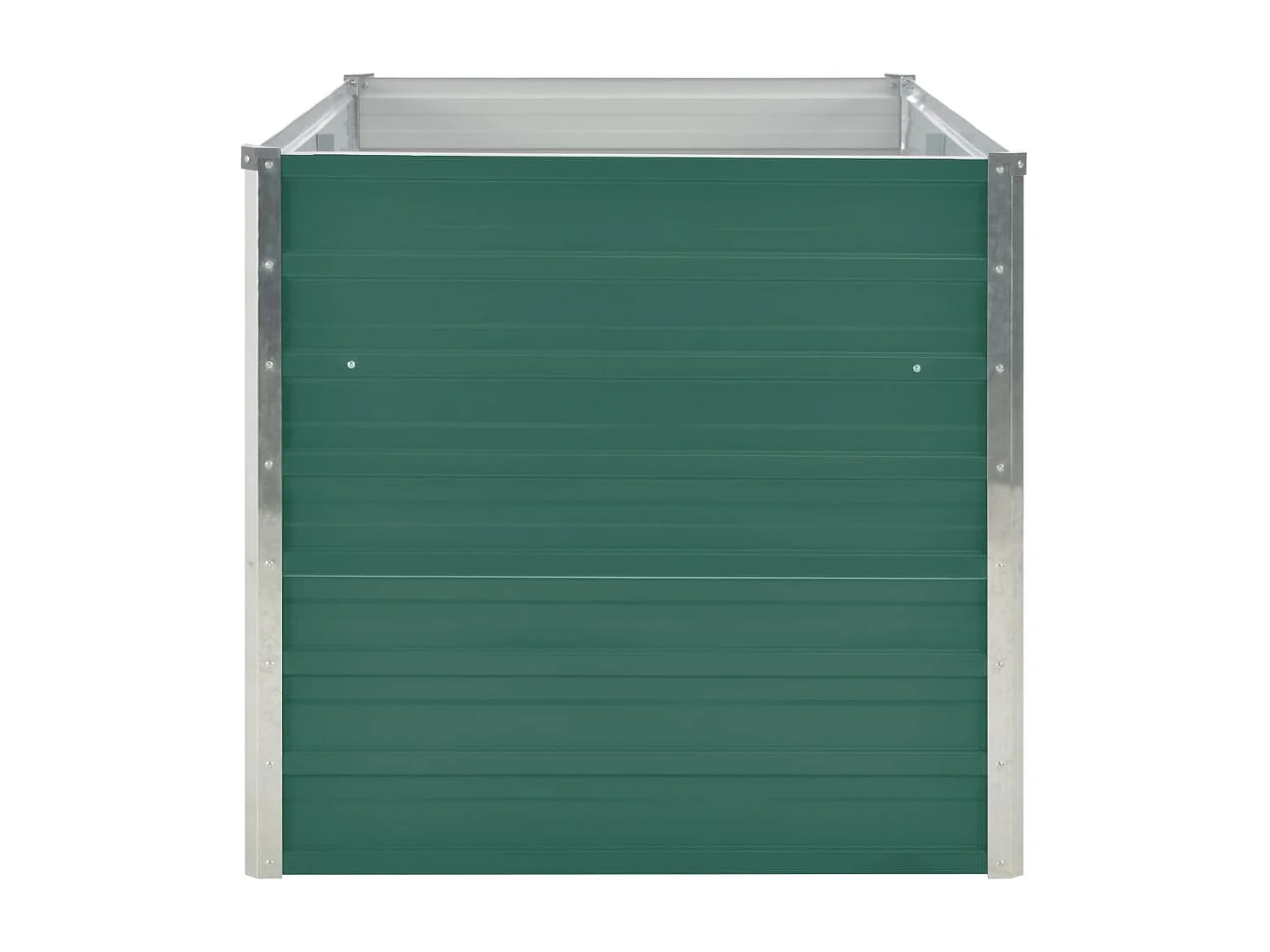 Canteiro de jardim elevado 160x80x77cm aço galvanizado verde